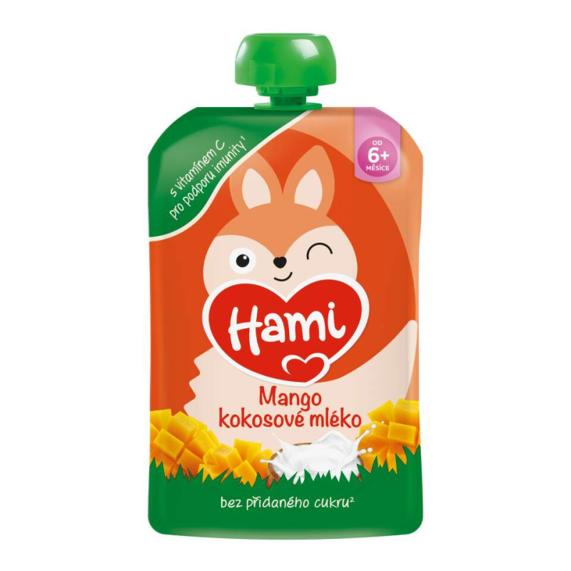 HAMI Kapsička mango kokosové mléko 6m+ 100 g