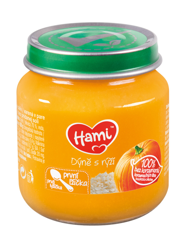 HAMI První lžička Dýně s rýží od 4.měsíce 125 g