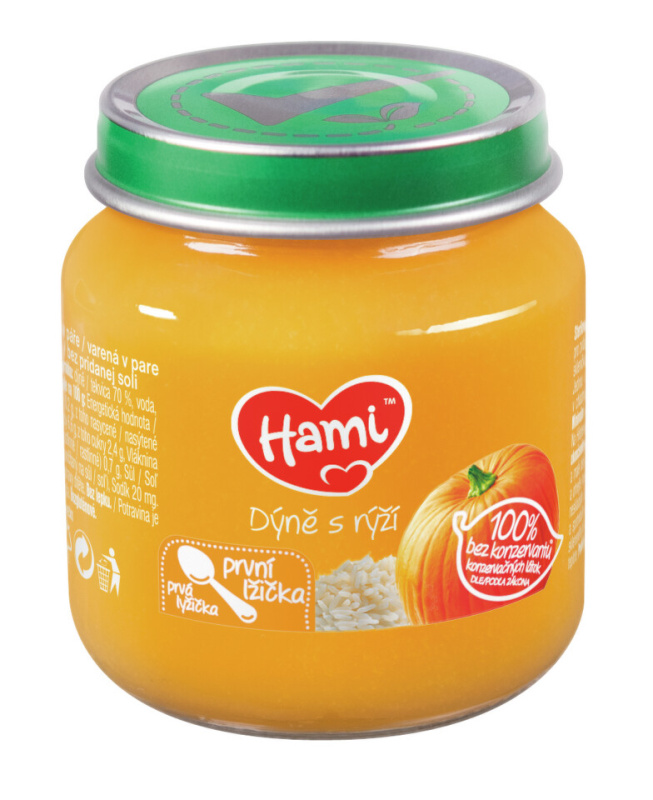 HAMI První lžička Dýně s rýží od 4.měsíce 125 g