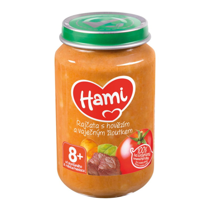 Hami Příkrm rajčata s hovězím a vaječným žloutkem