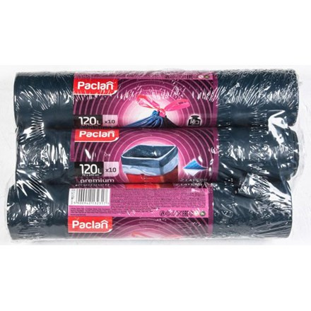 Paclan Premium Pytle na odpad zatahovací Extra silné 120 l 3 x 10 ks