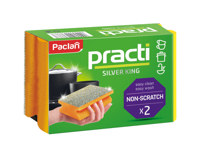 Paclan kuchyňská houba Silver King 2ks