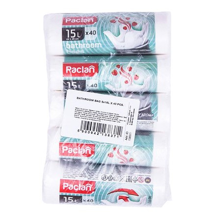 Paclan Pytel na odpadky Standard 15 l bílý 5 x 40 ks