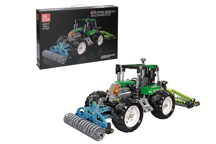 Stavebnice JIE STAR traktor, 565 dílků