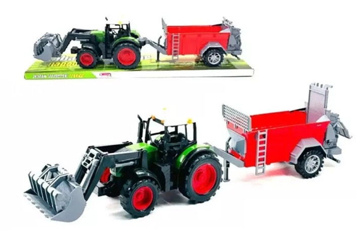 Traktor se zemědělským strojem