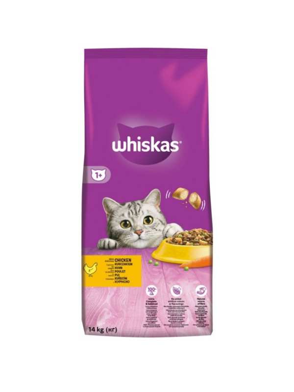 WHISKAS DRY S Kuřecím Masem 14 kg