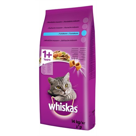 WHISKAS DRY S Tuňákem 14 kg