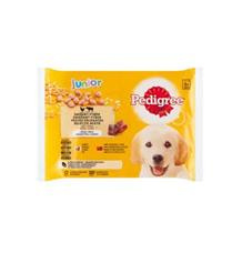 Pedigree kapsa Junior kuře+rýže/hov+rýže v želé 4x100g