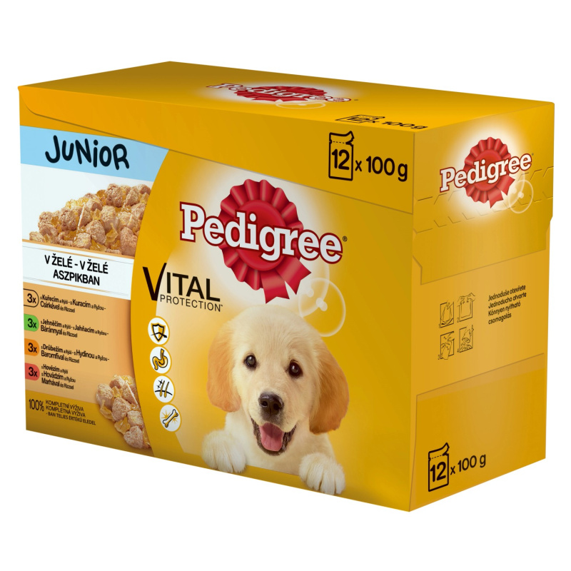 Pedigree kapsa Junior pack mix v želé  12x100g