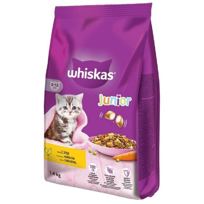 Whiskas Suché 1,4kg - Junior Kuřecí