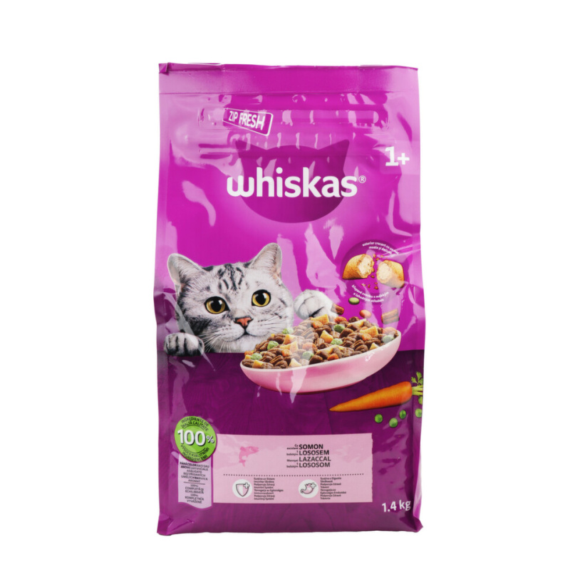 Whiskas Suché 1,4kg - Losos