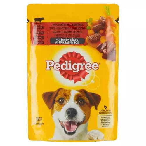 Pedigree kapsa Adult hovězí+jehně v želé  100g
