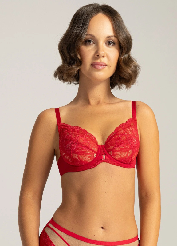 Podprsenka Ava 2156 Grace - Push - up Barva: Červená, Velikost: 70G