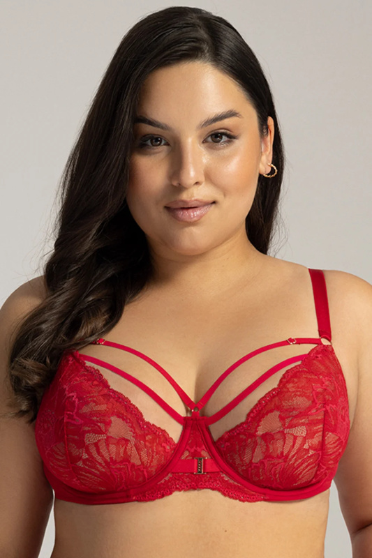 Podprsenka Ava 1824/1 Venus Barva: Červená, Velikost: 65E