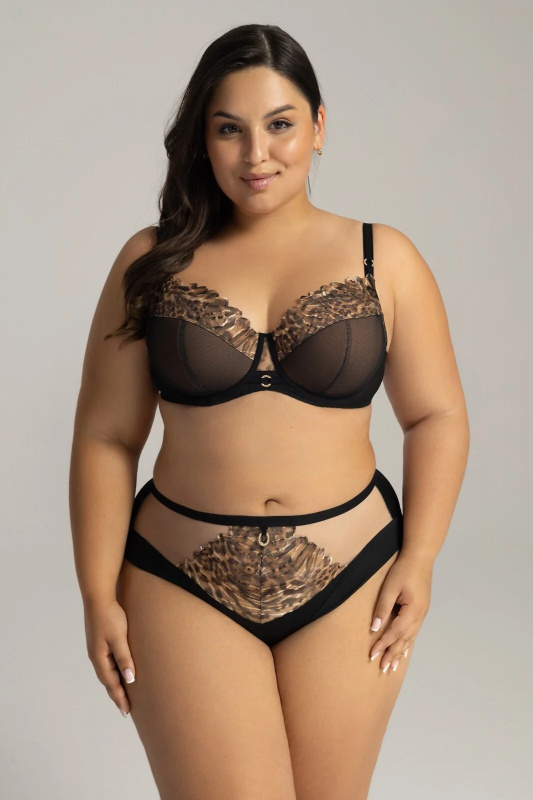Ava 2143/B Brazilské kalhotky S-3XL elegantní černá XL