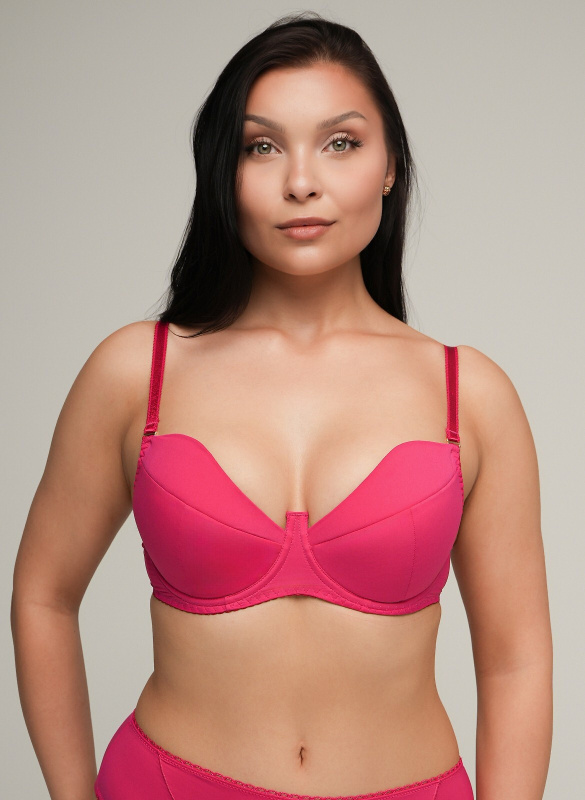 Ava 2204 Fuchsiová push-up podprsenka fuchsie 85C