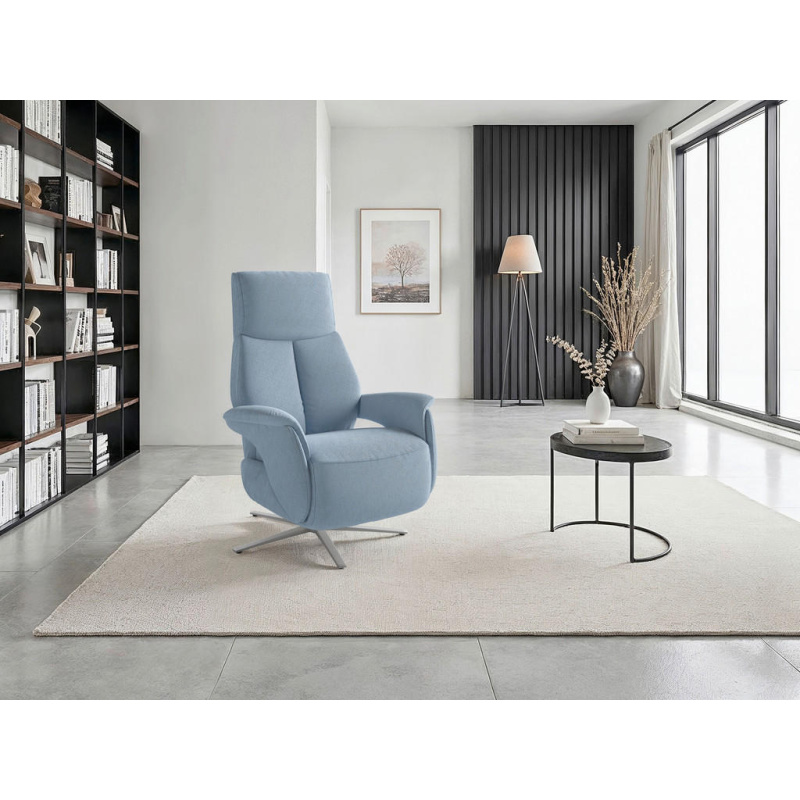 Sit & More RELAXAČNÍ KŘESLO, textil, světle modrá