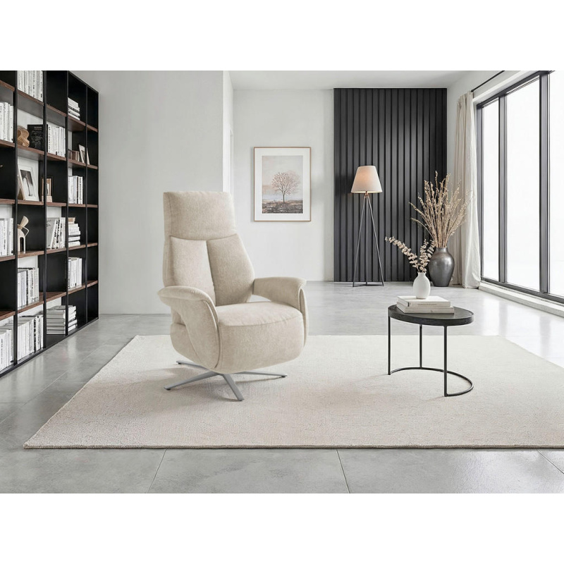 Sit & More RELAXAČNÍ KŘESLO, textil, barvy stříbra
