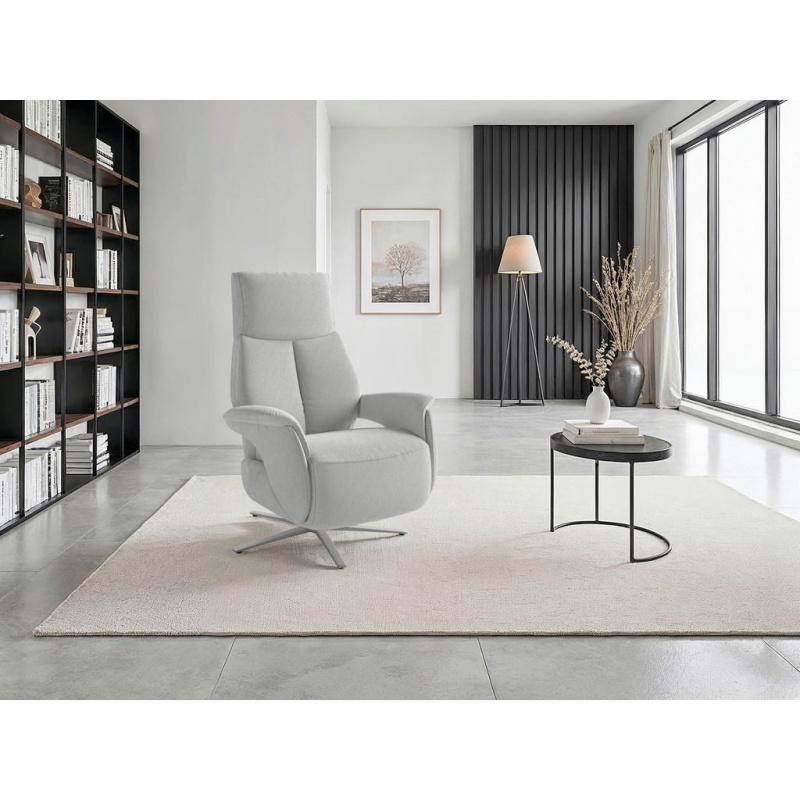 Sit & More RELAXAČNÍ KŘESLO, textil, barvy stříbra