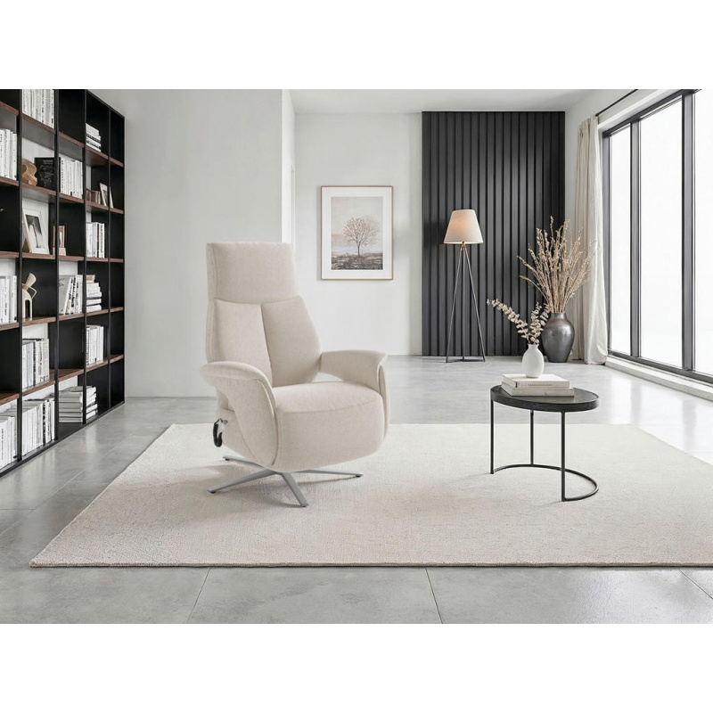 Sit & More RELAXAČNÍ KŘESLO, textil, krémová