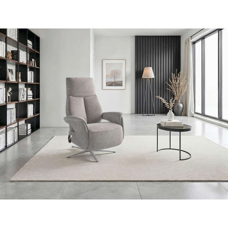 Sit & More RELAXAČNÍ KŘESLO, textil, šedá