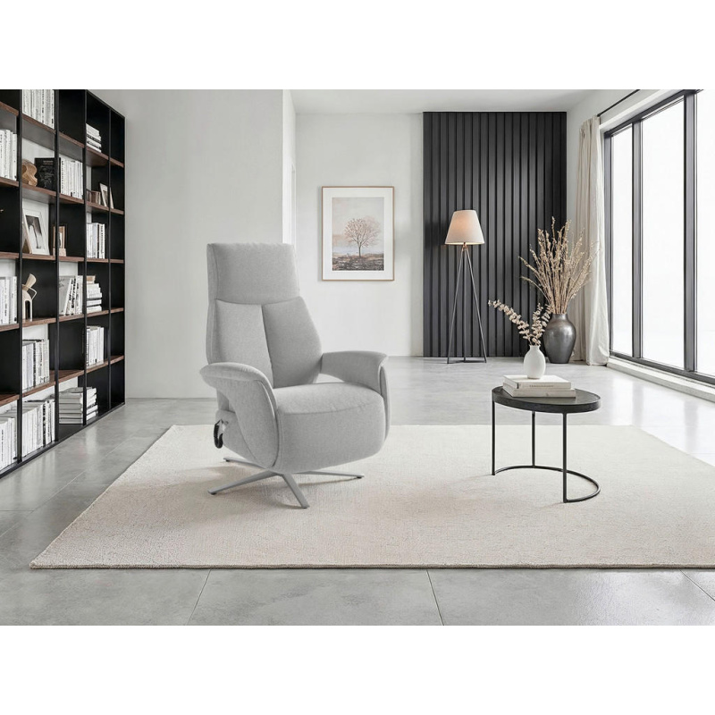 Sit & More RELAXAČNÍ KŘESLO, textil, barvy stříbra
