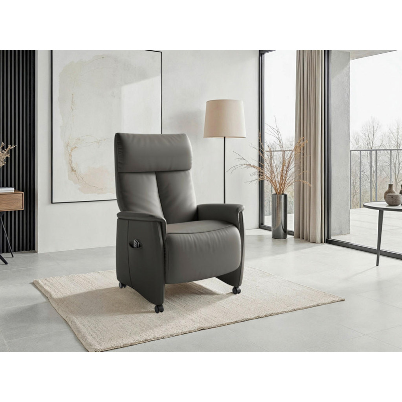 Sit & More RELAXAČNÍ KŘESLO, kůže, antracitová