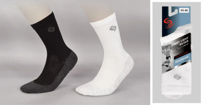 Ponožky SPORT LIGHT DEOD. SILVER černá 41-43