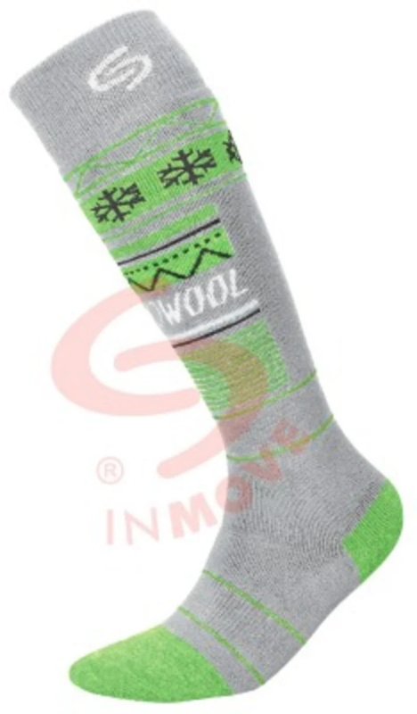 LYŽAŘSKÉ D.THERMOWOOL PONOŽKY POPELOVĚ ZELENÁ 44-46