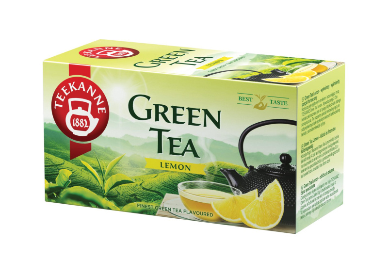 Čaj Teekanne Zelený s citronem, 20 x 1,75 g