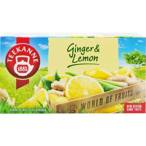 Ovocný čaj Teekanne - zázvor s citronem, 20 x 1,75 g