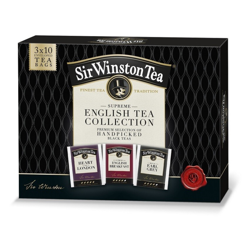 Teekanne Kolekce černých čajů Sir Winston - 3x 10, 55,5 g