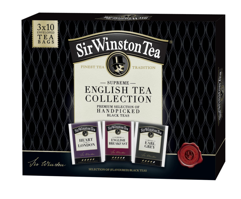 Teekanne Kolekce černých čajů Sir Winston - 3x 10, 55,5 g