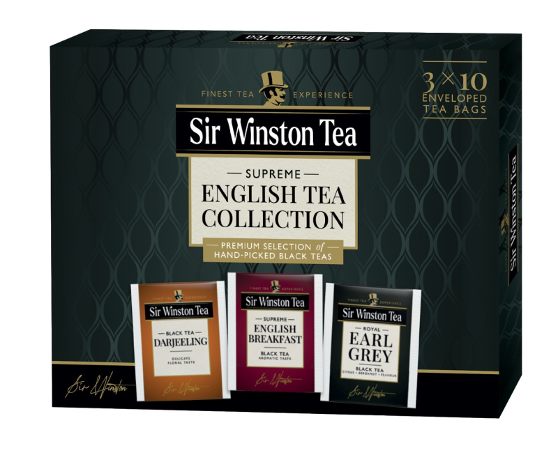 SIR WINSTON English tea collection černých čajů 3 x 10 sáčků