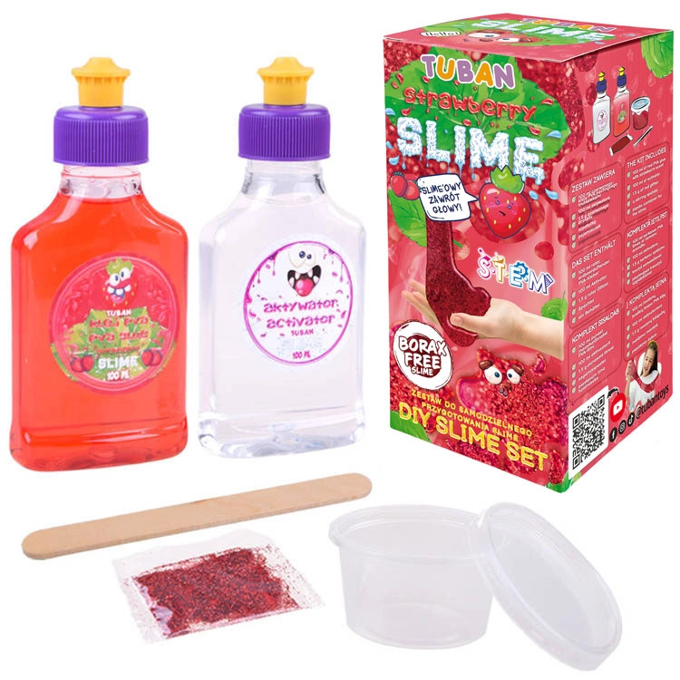 TUBAN DIY Slime Sada na výrobu slizu Jahoda
