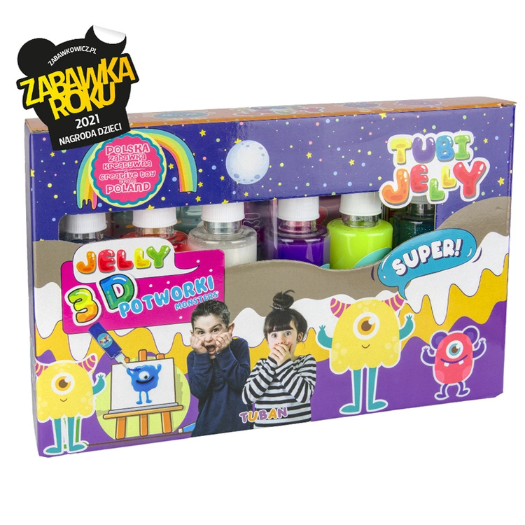 Zestaw Tubi Jelly 6 kolorow Potworki