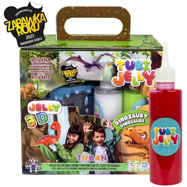 TUBAN Tubi Jelly set 6 barev + malé akvárium Dinosauři