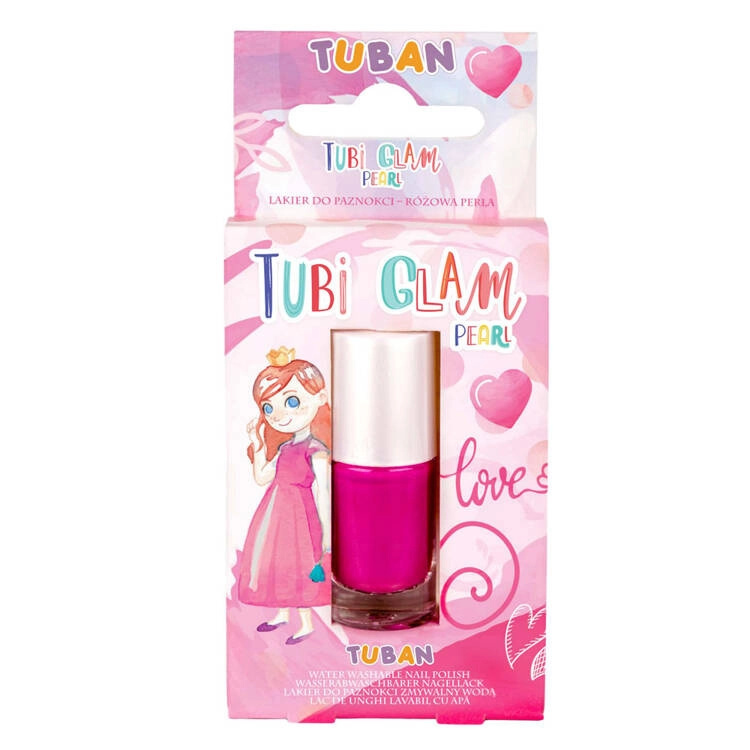 Tuban Tubi Glam růžový perlový lak na nehty pro děti
