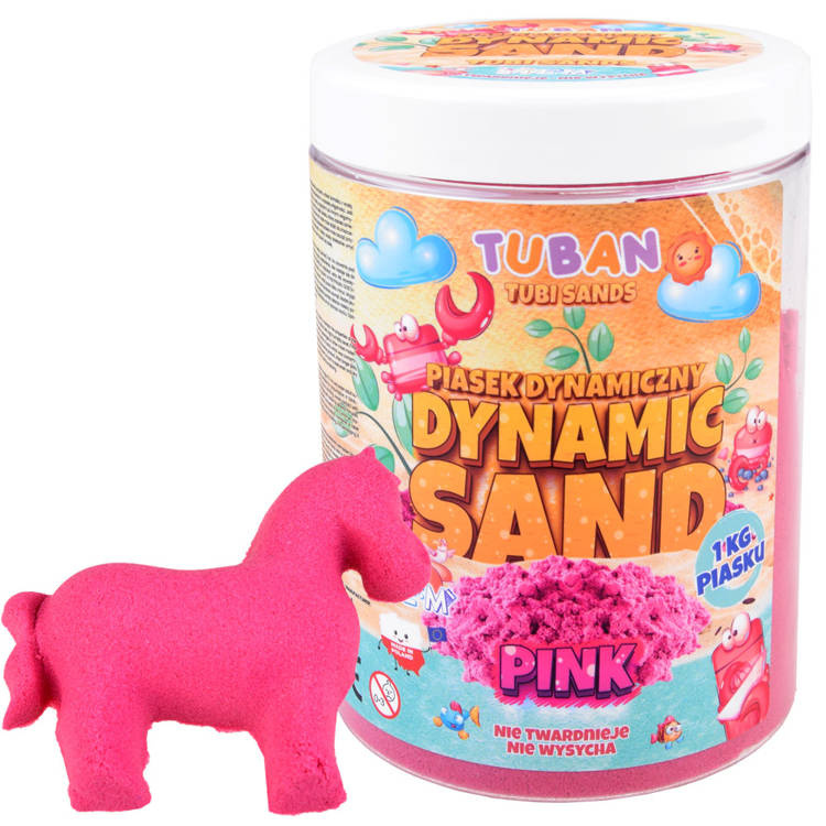 TUBAN Dynamický písek Růžový 1 kg