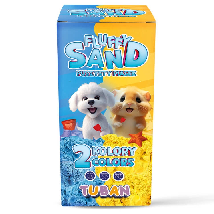 TUBAN Fluffy písek 2 x 70g modrá a žlutá