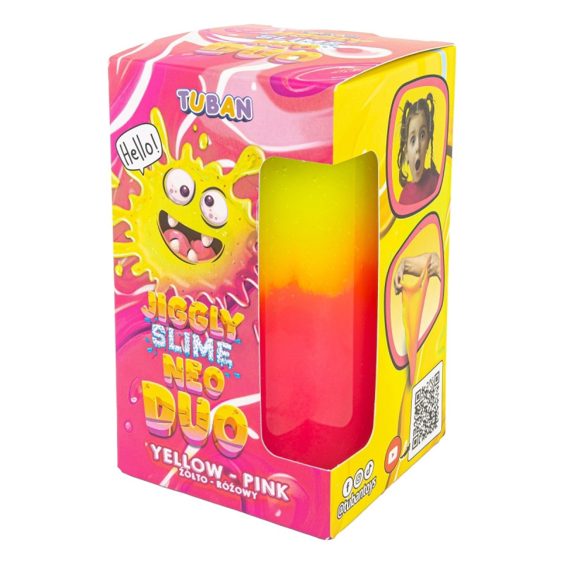 Jiggly sliz žluto růžový Tuban Neon duo 430 g