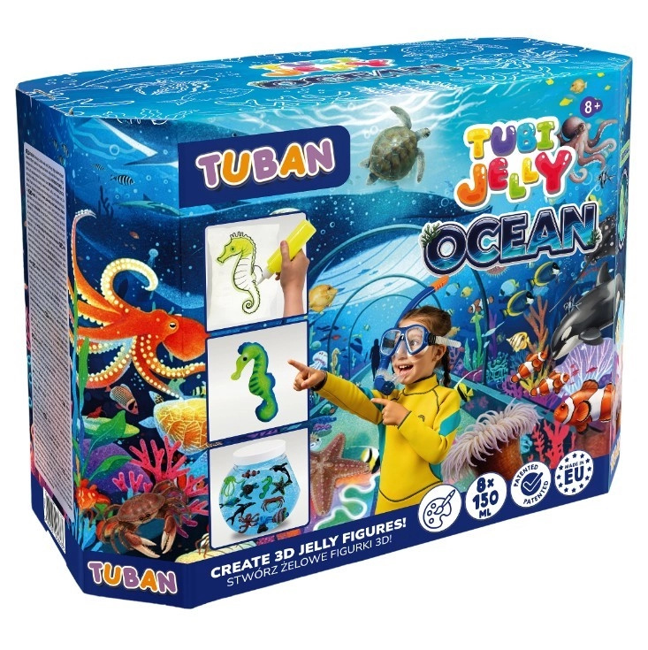 Tubi Jelly Ocean sada s velkým akváriem (8 barev)