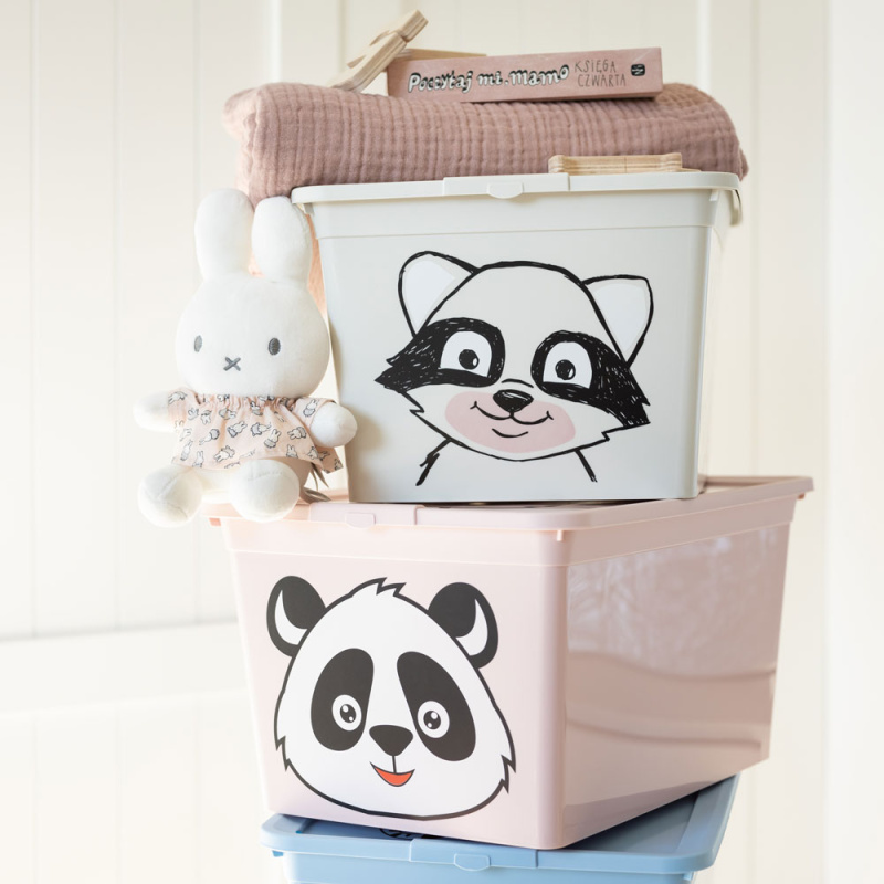 Dětský box s víkem X Box Deco Panda Animal 30 l BRANQ