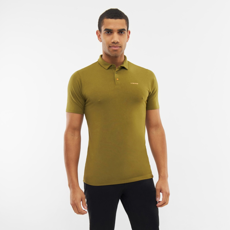 Pánské tričko s límečkem VIKING Winslow zelená Velikost: L