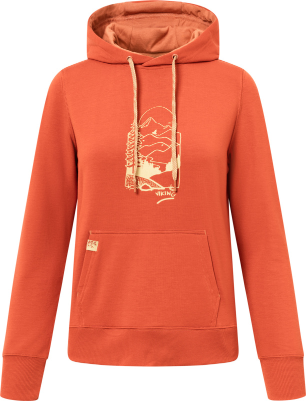 Dámská mikina s kapucí VIKING Panaka oranžová Velikost: M