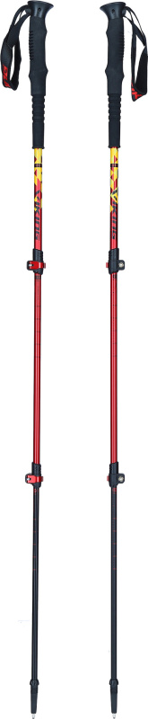 Trekingové hole teleskopické VIKING Lhotse černočervená Velikost: UNI