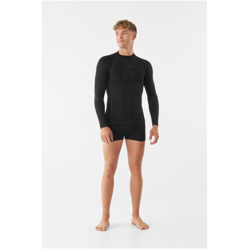 Pánské termotriko s dlouhým rukávem VIKING Eiger černá Velikost: M