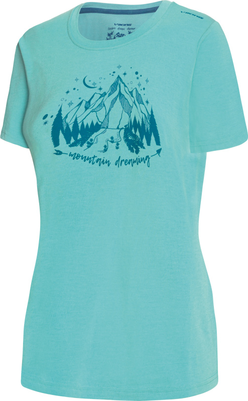 Dámské tričko VIKING Lako Bamboo T-Shirt tyrkysová Velikost: S