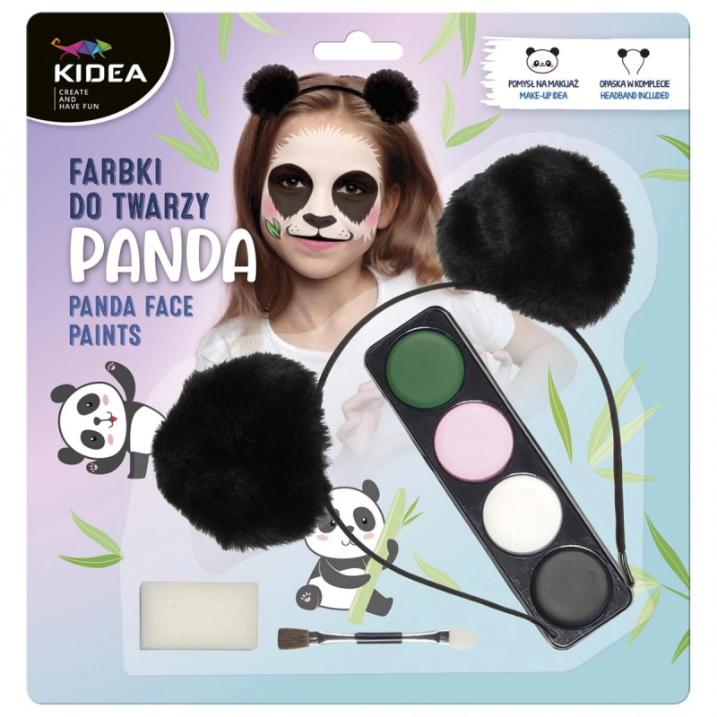 Sada barev na obličej panda