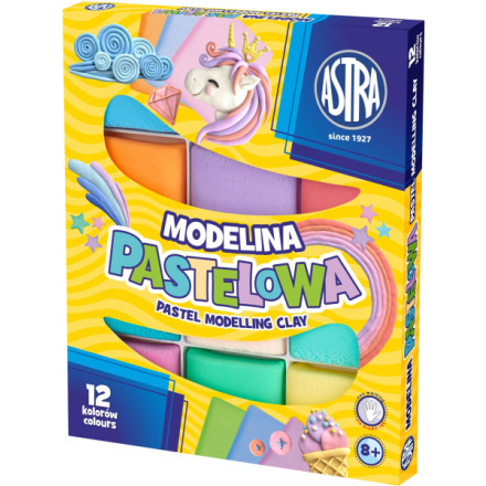 ASTRA termotvrdnoucí plastelína, 12 pastelových barev